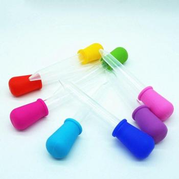 10pcs 5ml Clear Silicone Baby Medicine Dropper