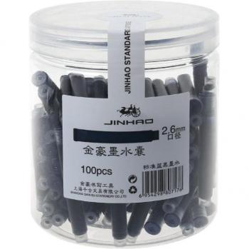 Recharges d'encre Jinhao 100 pièces noir et bleu pour stylos plume
