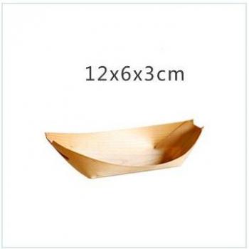 Eco-Friendly Wooden Sushi Snack Plates - 50pcs