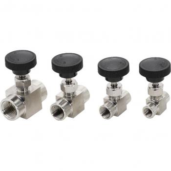 Stainless Steel Flow Control Needle Valve BSP Equal Female Thread (1/8, 1/4, 3/8, 1/2)