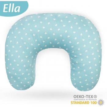 Coussin d'allaitement Ella - Bleu cœur en soie