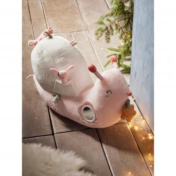 Gran Caracol de Peluche Rosa y Colorido