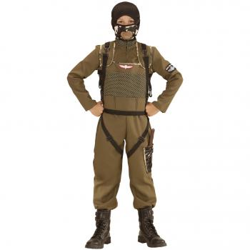 COSTUME PARACADUTISTA WIDMANN WDM49448 PER BAMBINI 11-13 ANNI, VERDE, TAGLIA S