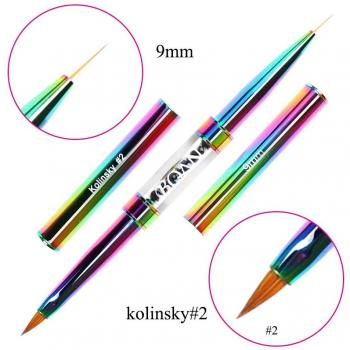 Dazzling Dual-Ended 3D Kolinsky Acrylic Nail Brush