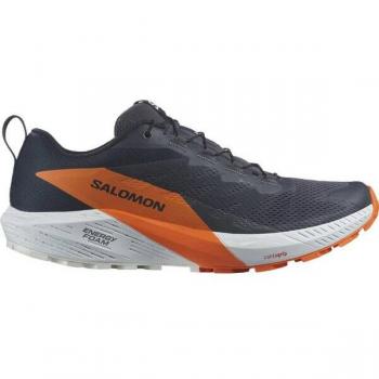 Zapatillas Trail Salomon Sense Ride 5 Gore‑Tex Gris Oscuro con Naranja