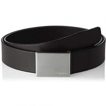 Cinturón de Piel Calvin Klein para Hombre, Placa Negra