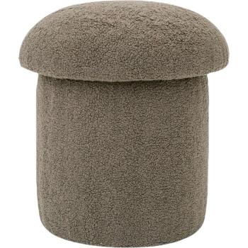 Puf tapizado en boucle marrón