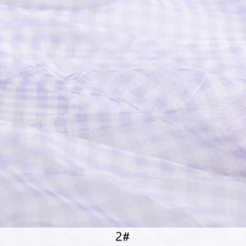 Dentelle vérifiée au carreau Tulle Transparent Décor Mariage Noël Événement Fournitures 45x135cm TJ1178