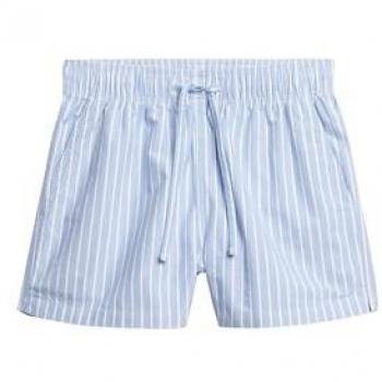 Superdry Boxer Short Élastique Coton Rayé Bleu Broker Taille 42 Femme
