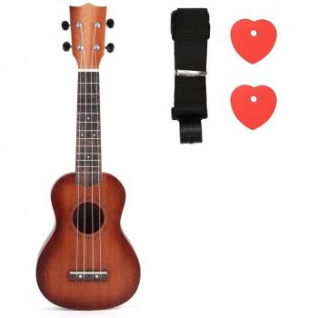 21 Inch Ukulele with Bag, Strap, Strings, and Tuner