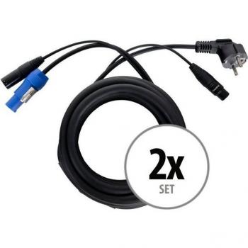 Pronomic Stage EUPPX-55 Connecteur Euro à XLR avec PowerPlug, Paire