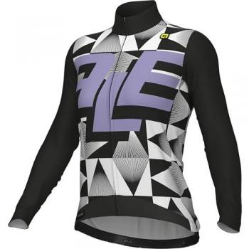 Black Intense Lilac & White Multiverse Long Sleeve Jersey M Women