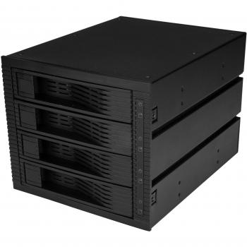 StarTech.com HSB43SATSASB Backplane a 4 Alloggi da 3.5 SATA/SAS per 3 Unità da 5.25, Trayless, Backplane con 4 Alloggi per dischi rigidi SATA/SAS di formato 3.5 in un alloggiamento di forma standard da 5.25, Facilmente rimovibili senza vassoio, Altez
