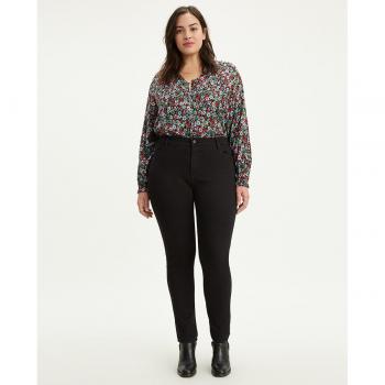 Levi's Plus 721 High Rise Skinny Jeans - Black Cotton - Size 18