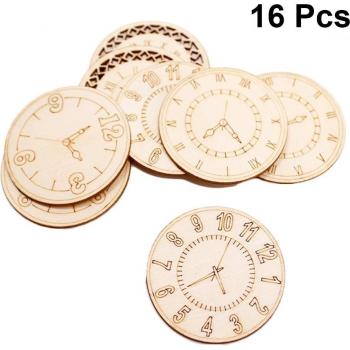 Ornement Horloge Bois 16 Pièces