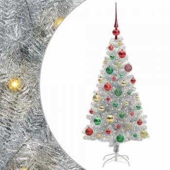 VidaXL 150-LED Silver Stand Christmas Tree 120cm PET