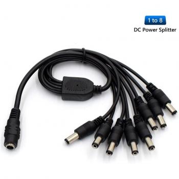 1 Female to 3 Male 2.1*5.5mm Power Splitter Cable for CCTV and LED Strips - 12V DC Adapter