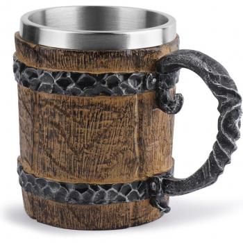 Resin Beer Stein with Stainless Steel Coffee Cup