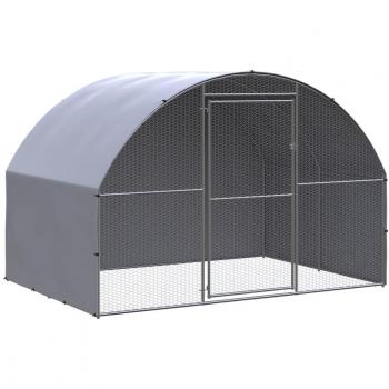 Outdoor Chicken Coop 3x2x2 m Galvanised Steel Vidaxl