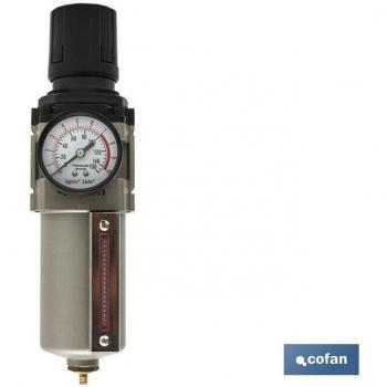 Cofan Filtro de Aire con Regulador 3/8 para Sistemas Neumáticos