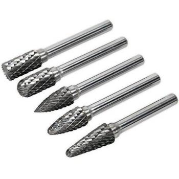Sealey Tungsten Carbide Rotary Burr Set, 5 Piece