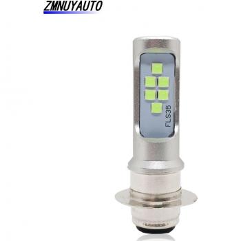 H6M P15D-25-1 LED Fog Light Bulb for Motorcycles 12SMD 3535 T19 Ice Blue 12V