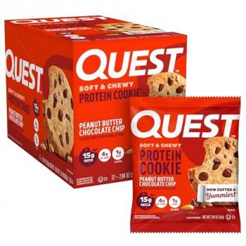 Quest Nutrition Peanut Butter Chocolate Chip Protein Cookie 12‑Pack