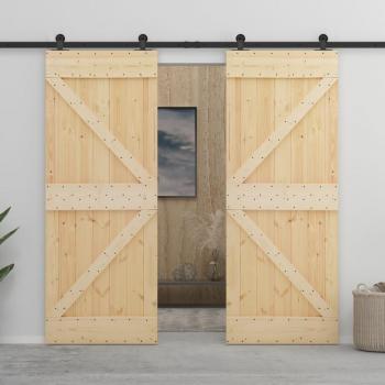 Sonata Sliding Door with Installation Components, 90x210 cm, Solid Pine
