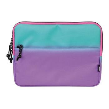 Funda para Portátil de 13 con estampado Sunset de la marca MILAN®, medidas 34,5 x 26 x 2,5 cm, color lila y turquesa