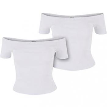 Urban Classics Schulterfreies Damen T-Shirt 2er-Set aus Bio-Baumwolle