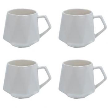 Gobelet de thé et café Intirilife 4 pièces blanc