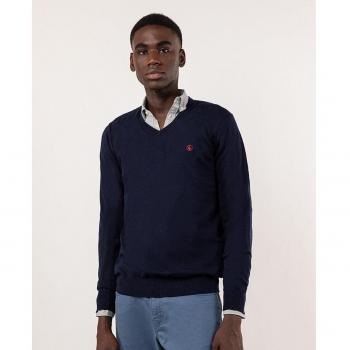 Jersey de hombre El Ganso color marino con cuello pico