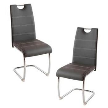 Packs Sillas Comedor Hallen - Pack 2 Sillas Polipiel - Gris