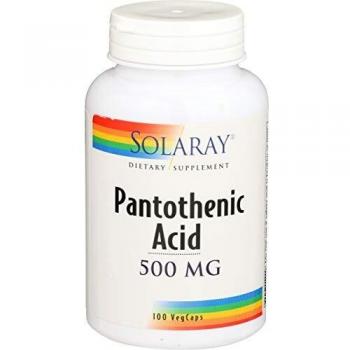 Ácido Pantoténico Solaray 500mg | 100 Cápsulas