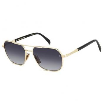 Herren David Beckham DB 1128 G/S RHL/90 – Metallgold‑Schwarz‑Grau Quadratisch