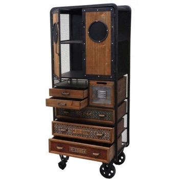 MCW D78 A – Rollwagen‑Kommode mit Einlegeböden, 146 × 60 × 35 cm