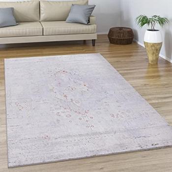 Tappeto Vintage Orientale Moderno Calabria 584, Rettangolare, Pelo Corto, Altezza 14 mm, Multicolore, 120x170 cm