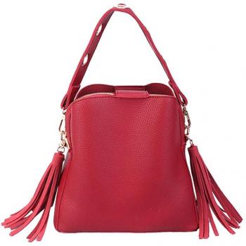 Frauen Quaste Eimer Tasche Schulter Handtasche Crossbody Beste -WT