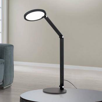 Lampada da tavolo LED Fati, nera, altezza 60 cm, alluminio con dimmer