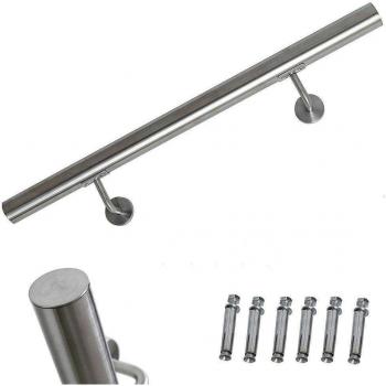 Rampe d’escalier inox Bc-elec HM004‑190 – 190 cm haute