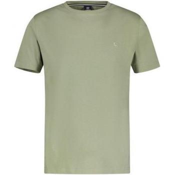 LERROS Basic T-Shirt met Ronde Hals en Logostitch
