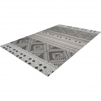 Tapis de Jardin Ethnique Yoga Taupe et Crème 200 x 290 cm