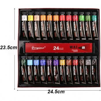 Waterproof 12/24 Colors 12ml Tube Watercolor Paint Set
