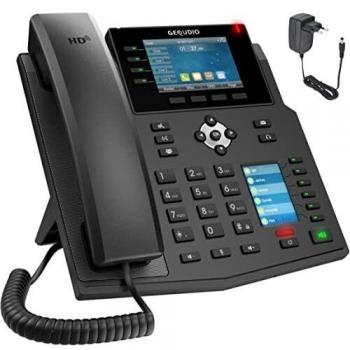 Telefono Gequdio GX5+ IP Nero con Alimentatore