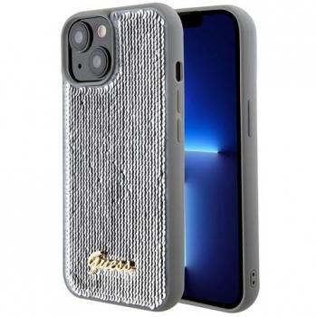 Cover Rigido Guess iPhone 15 Argento – Metallo Sequin