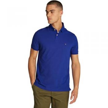 TOMMY HILFIGER Polo dritta stretch 2 bottoni al collo