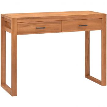 Mesa de Oficina de Madera de Teca Reciclada con 2 Cajones