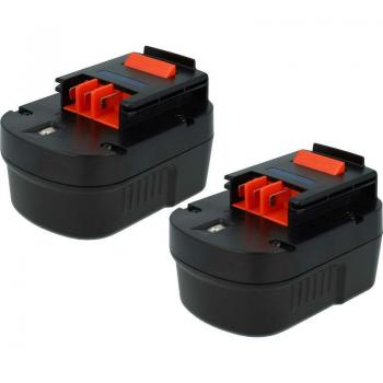 VHBW ÉnergieMax 2x Batteries compatibles Black & Decker CP12KB, EPC126, EPC126BK, EPC128, EPC128BK (3300 mAh, NiMH, 12 V)