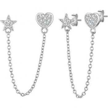 Brillantes Pendientes de Plata Munich