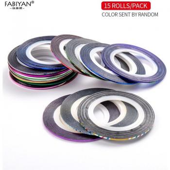 Nail Art Striping Tape Set - 20 Multicolor Rolls